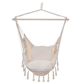 FOTEL OGRODOWY WISZĄCY KRZESŁO BRAZYLIJSKIE HAMAK HUŚTAWKA JULIA ECRU