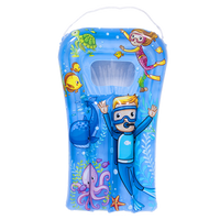 MATERAC DMUCHANY POMPOWANY DO PŁYWANIA DLA DZIECI PLAŻOWY NEMO-BLUE 72x47